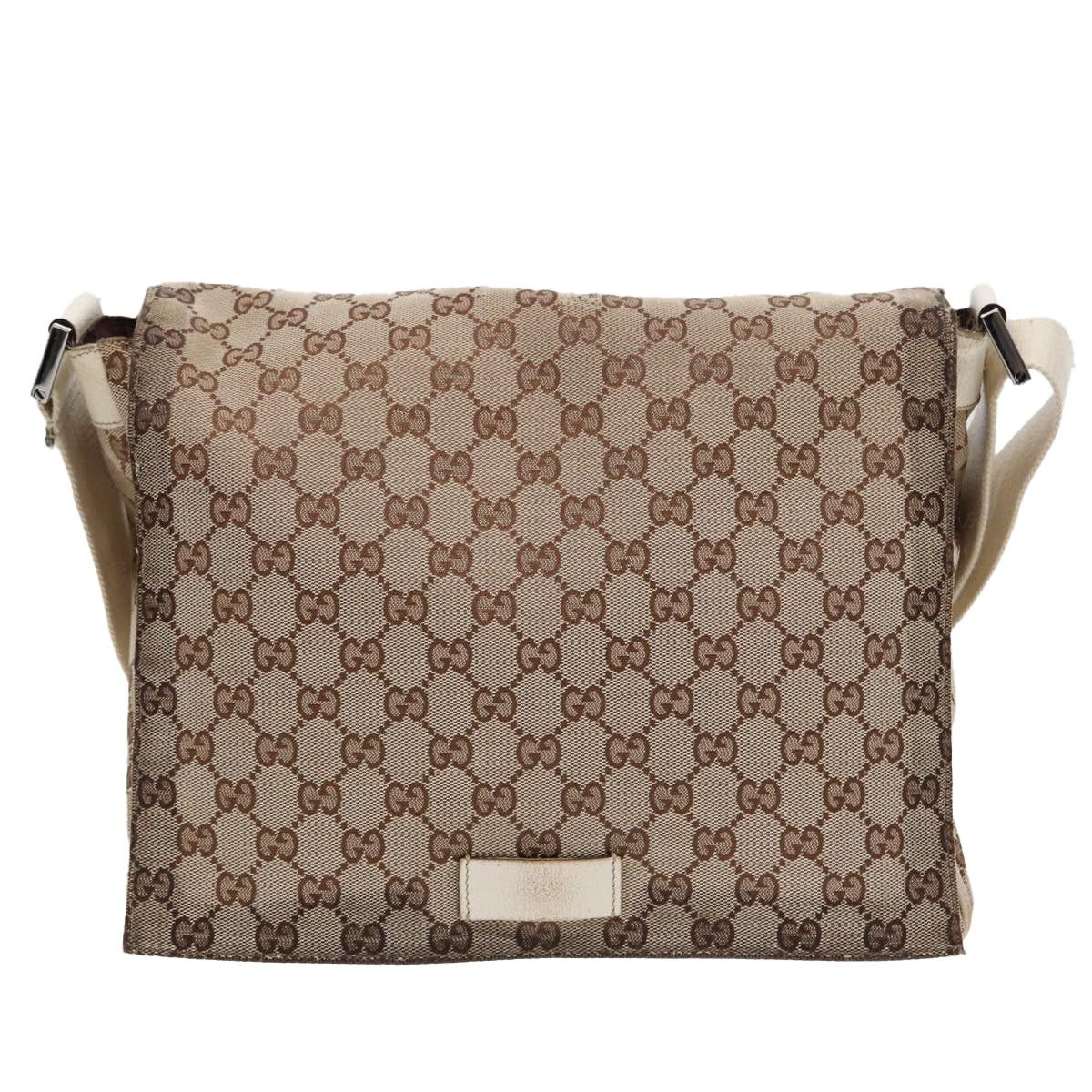 Gucci GUCCI GG Canvas Shoulder Bag Beige Silver Size ONE SIZE - 12 Thumbnail