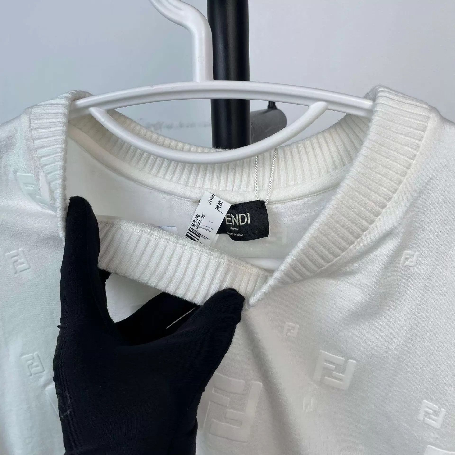Fendi Fendi FF Print Short Sleeve White M Size US M / EU 48-50 / 2 - 6 Thumbnail