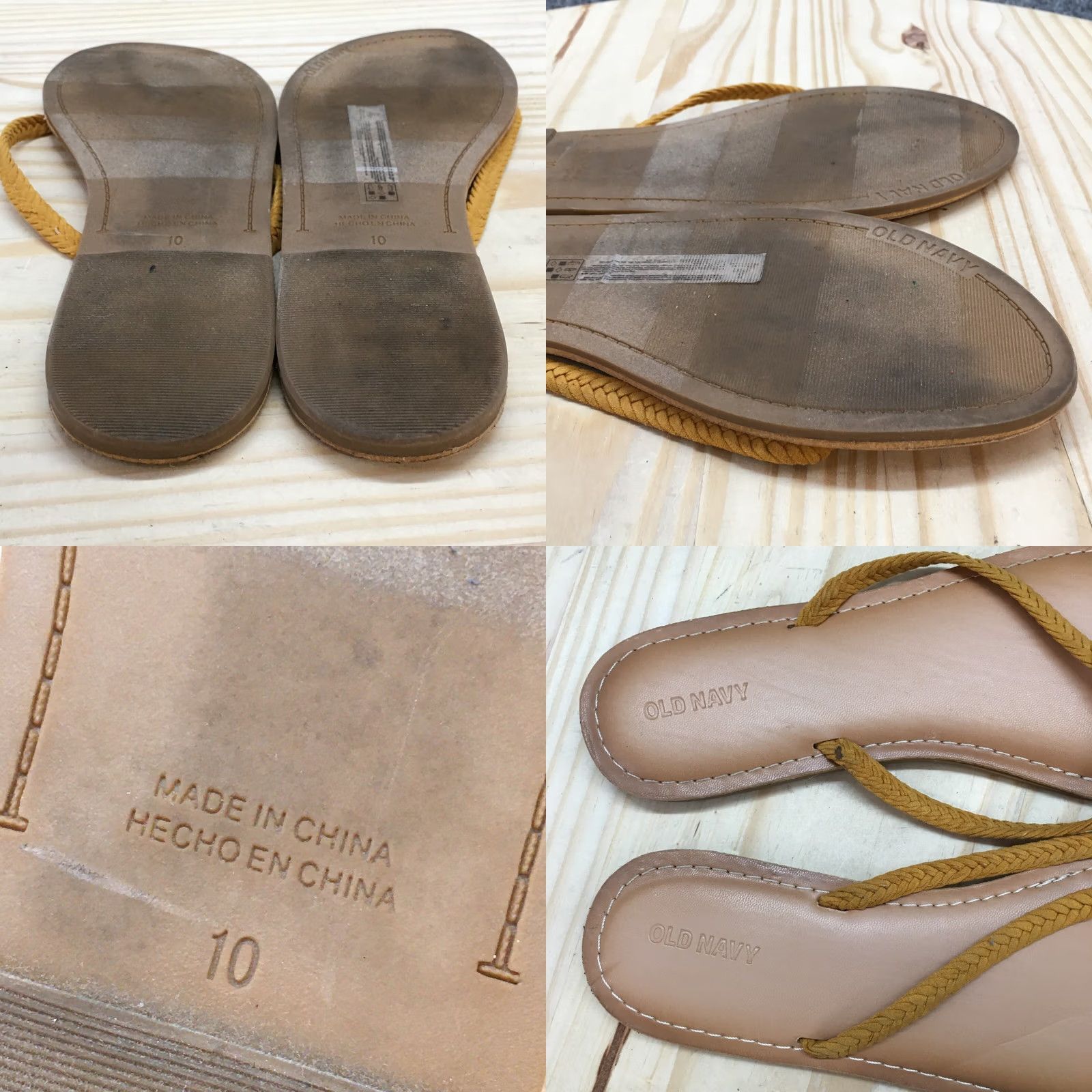 Old Navy Old Navy Sandals Womens 10 Thong Brown Toe-Post Comfort Casual Open Toe Flats Size US 10 / IT 40 - 8 Thumbnail