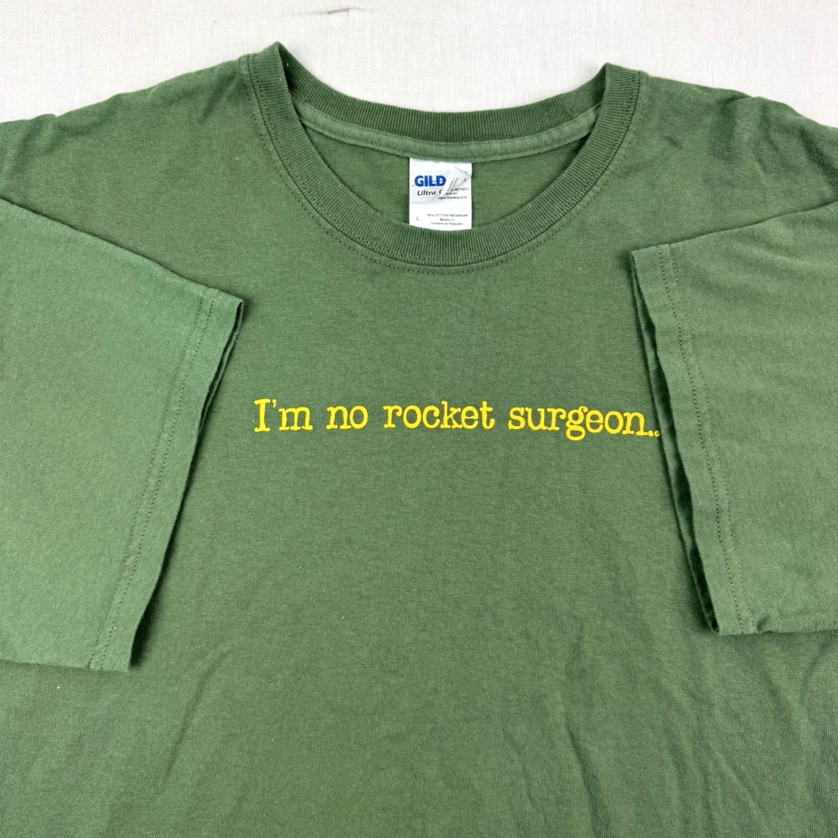 Gildan Y2K Mental Floss T Shirt Adult Large I’m No Rocket Surgeon Humor Funny Vintage Green Mens T-Shirt Regular Cotton Short Sleeve Crew Neck Gildan} Size US L / EU 52-54 / 3 - 2 Thumbnail