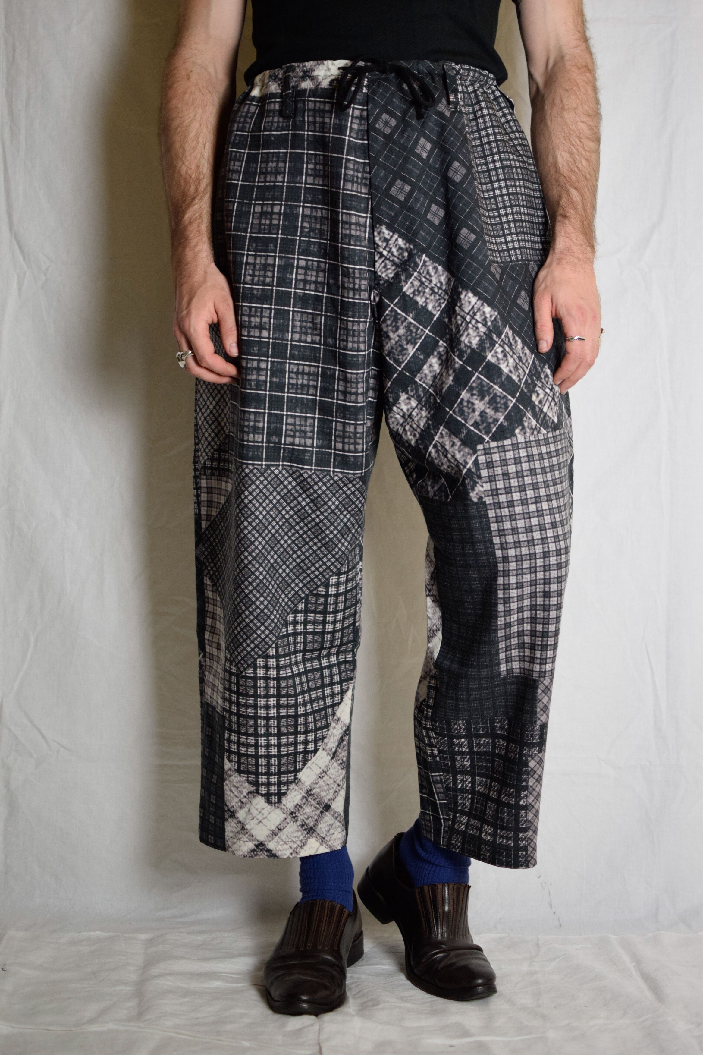 Yohji Yamamoto YYPH AW16 Wool Patchwork Pants - HR-P70-162 Size US 32 / EU 48 - 4 Thumbnail