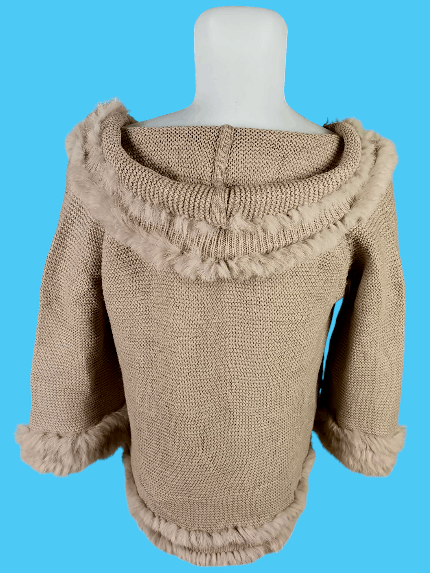 Japanese Brand × Le Grande Bleu (L.G.B.) VICKY Faux Fur Knit Toggle Design Mohair Duffle Jacket Size US L / EU 52-54 / 3 - 25 Thumbnail