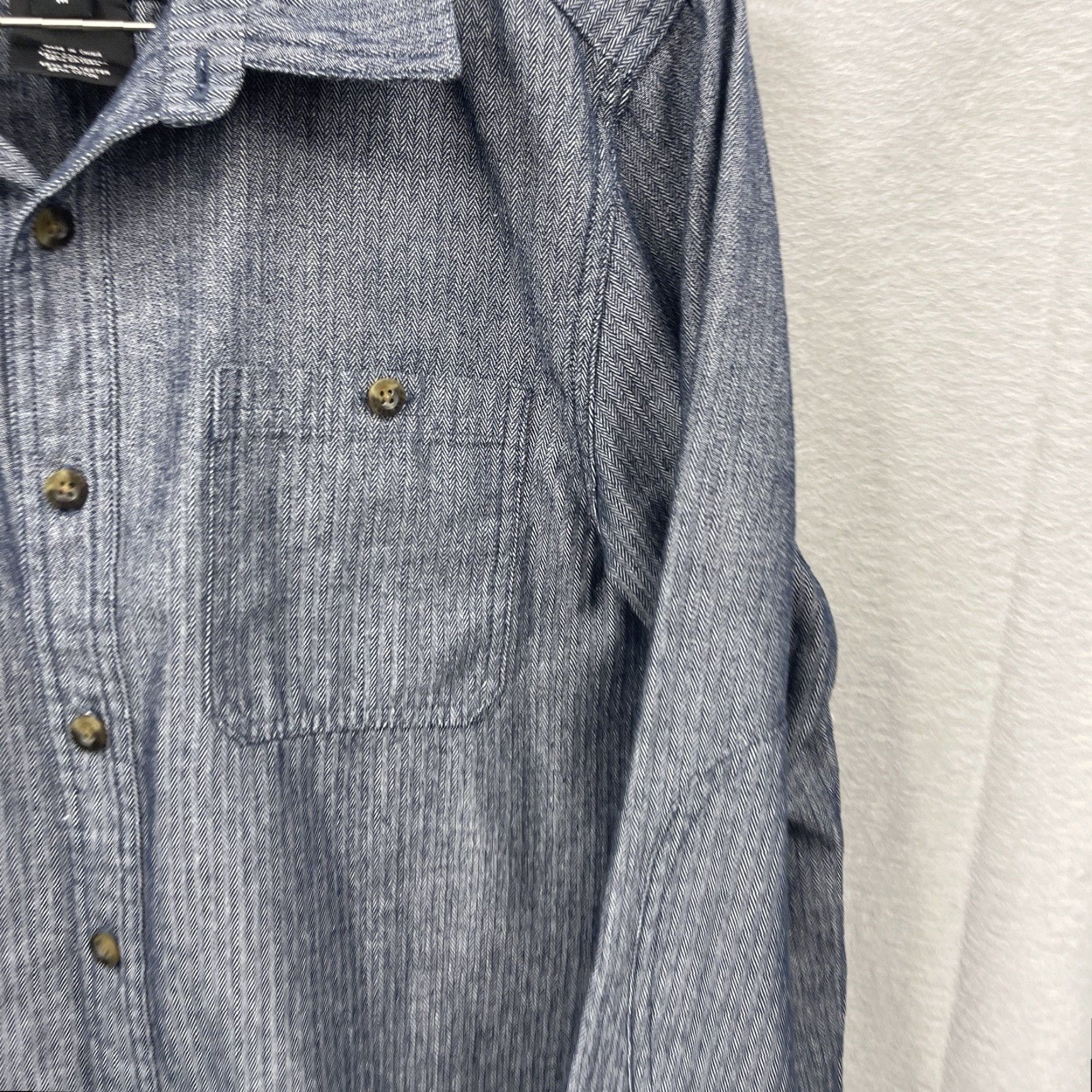 Harley Davidson Harley-Davidson Shirt Mens Medium Blue Button Long Slv Shacket Read Size US M / EU 48-50 / 2 - 4 Thumbnail