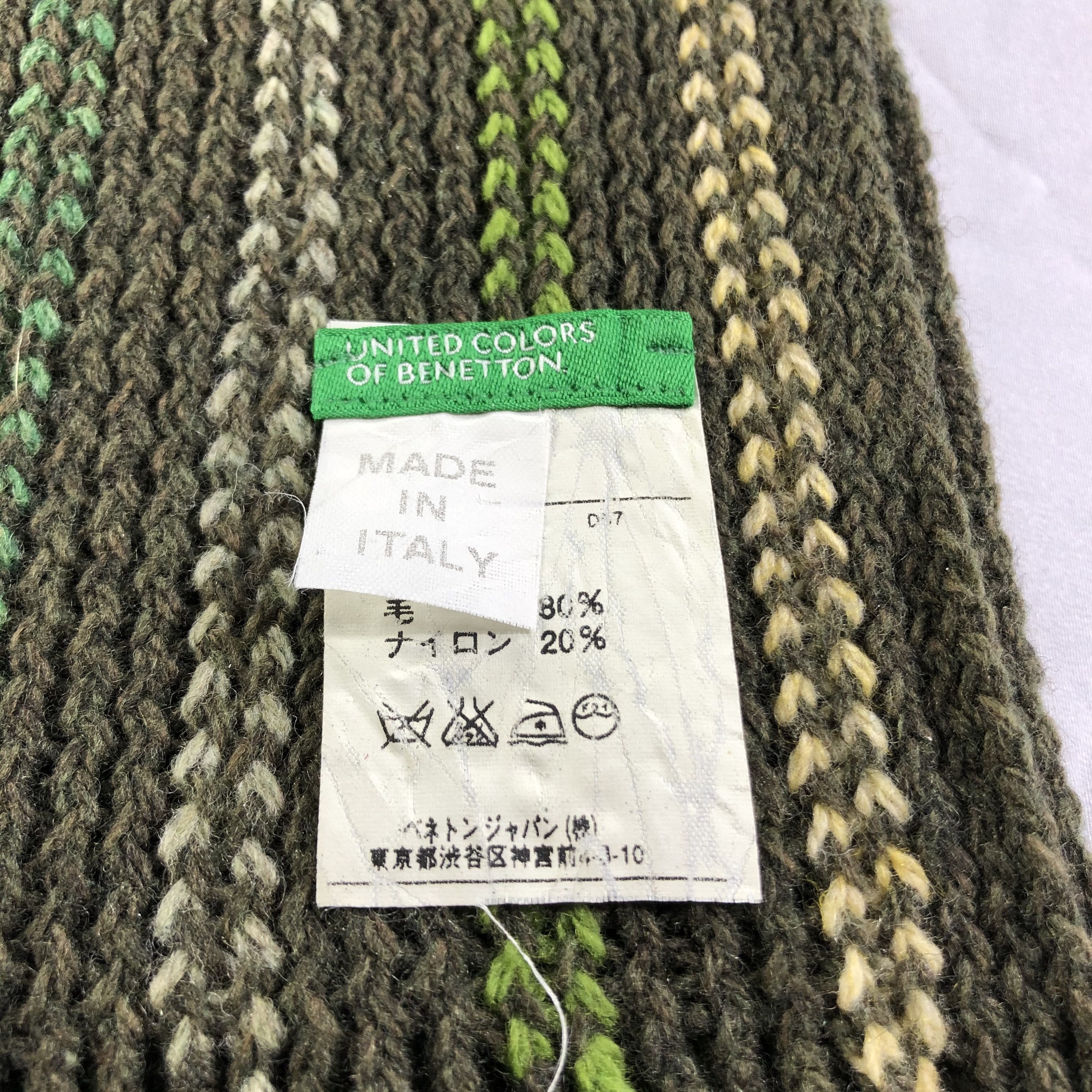 United Colors Of Benetton United Colors Of Benetton Knit Wool Scarf Muffler V2199 Size ONE SIZE - 4 Thumbnail