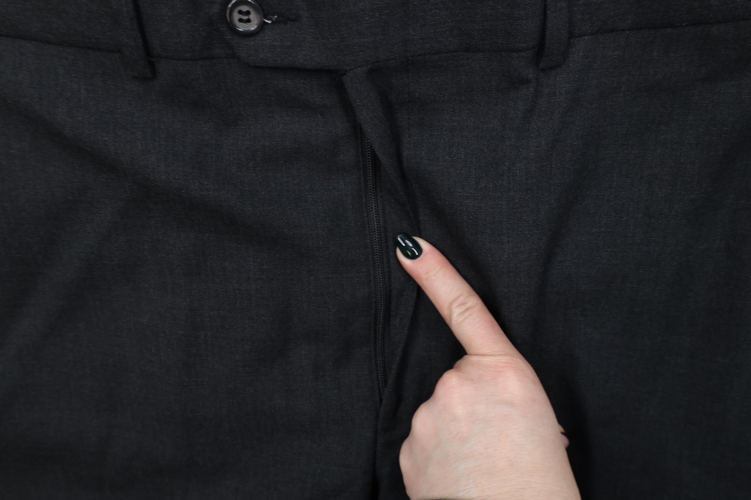 Vintage Vintage 90s Streetwear Wool Knit Wide Leg Chino Pants Gray Size US 38 / EU 54 - 6 Thumbnail
