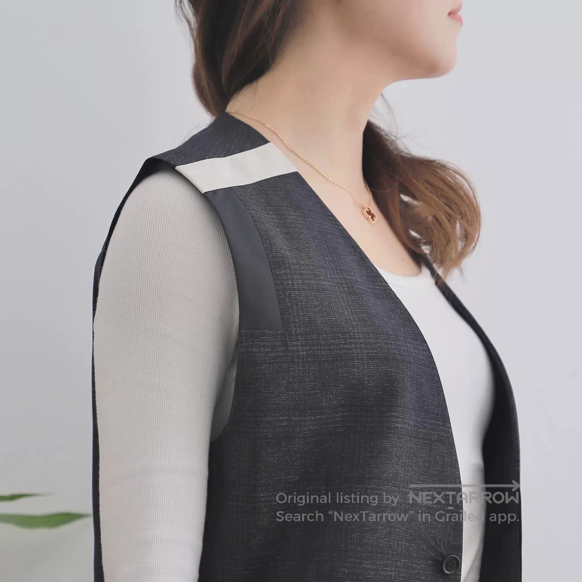 Dior Dior Gray Checked Waistcoat. Size L / US 10 / IT 46 - 6 Thumbnail