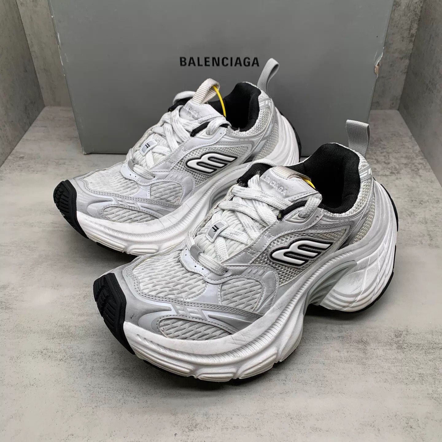 Balenciaga Balenciaga 10xl Dad Shoe White Grey 36 95new Size US 5.5 / IT 35.5 - 1 Thumbnail