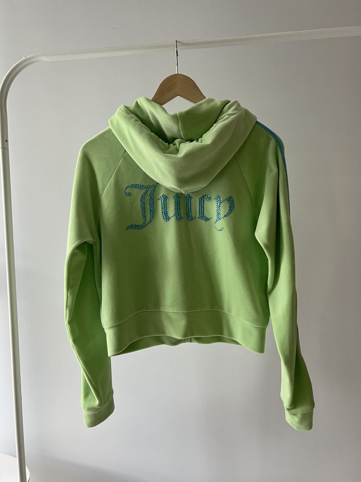 Juicy Couture Juicy Couture Women's Green Madison Hoodie Velour Medium Size M / US 6-8 / IT 42-44 - 2 Thumbnail