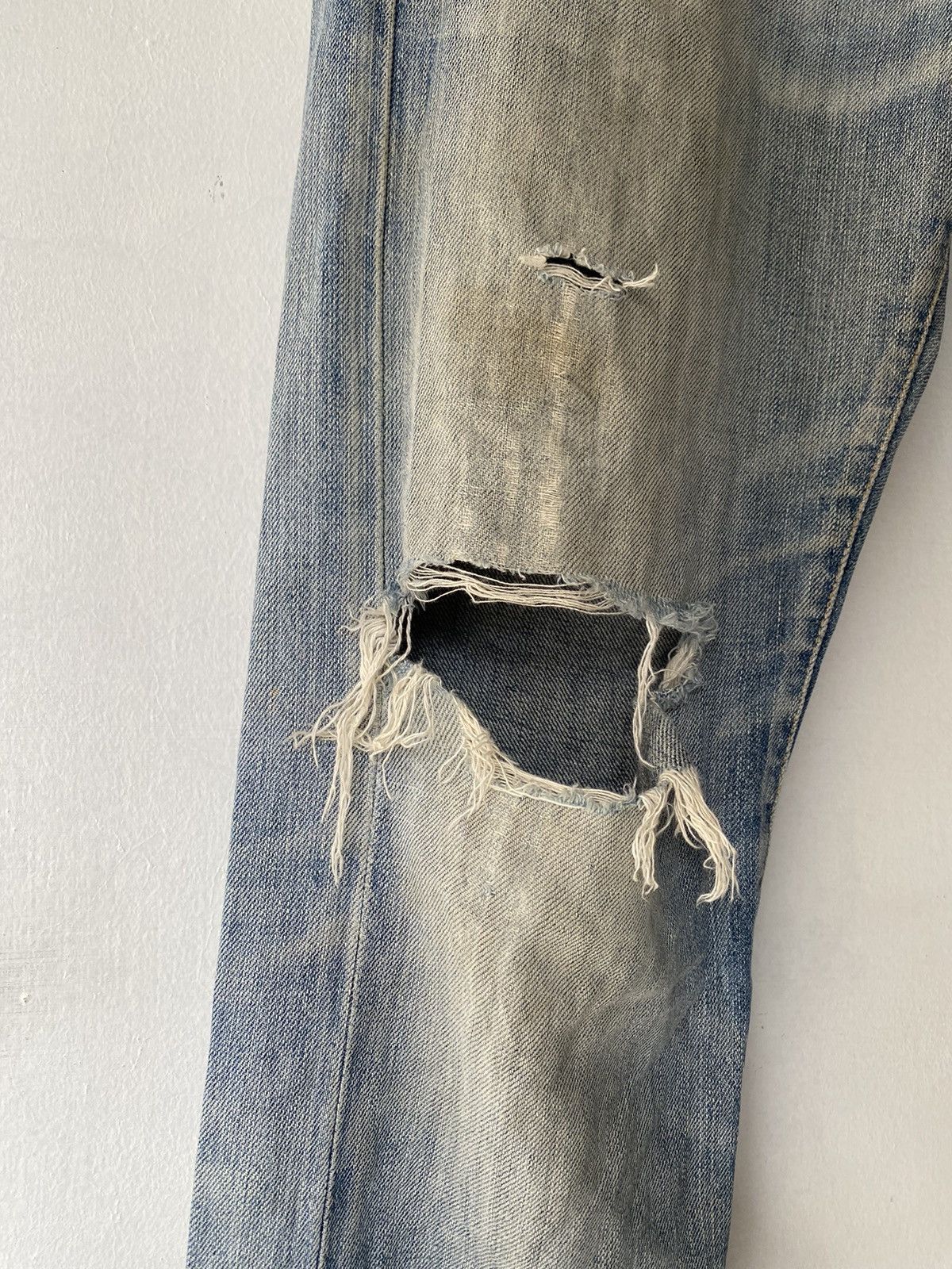 Ralph Lauren × Vintage THRASHED Mud Wash Ralph Lauren Destroyed Jeans Size US 32 / EU 48 - 5 Thumbnail