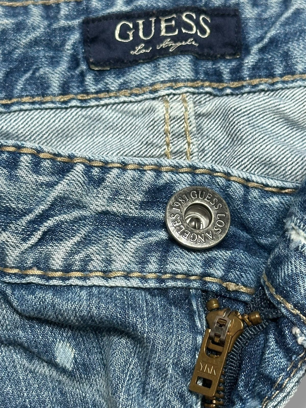 Guess Guess Vintage Distressed Ripped Straight Leg Jean With Faded Size US 36 / EU 52 - 11 Thumbnail