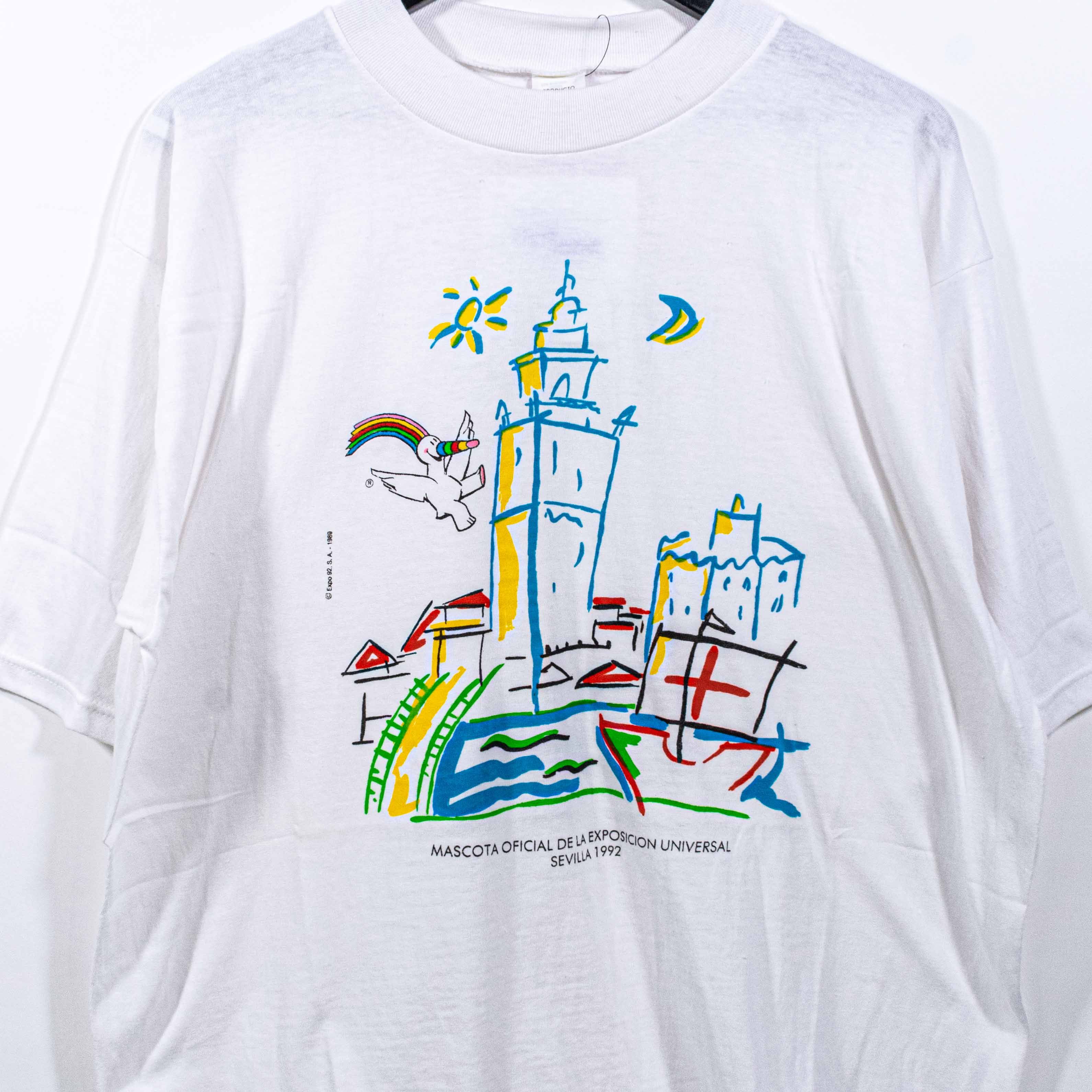 Vintage Expo 1992 Sevilla Spain Art T-Shirt XXL VTG 90s Size US XXL / EU 58 / 5 - 4 Thumbnail