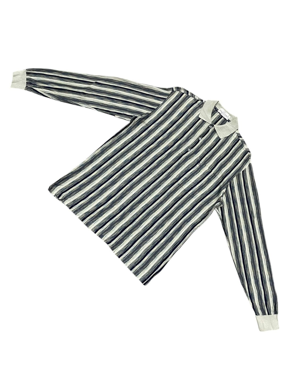 Designer Valentino Stripped Polo Size US M / EU 48-50 / 2 - 6 Thumbnail