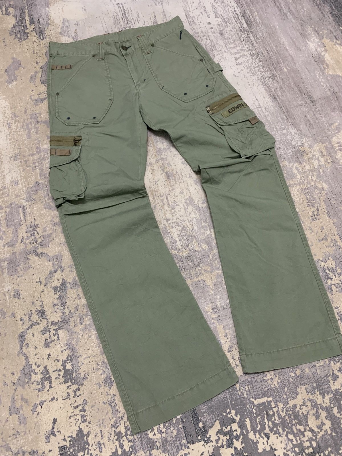 Japanese Brand EDWIN Golf Multipocket OG Cargo Pant Size US 32 / EU 48 - 4 Thumbnail