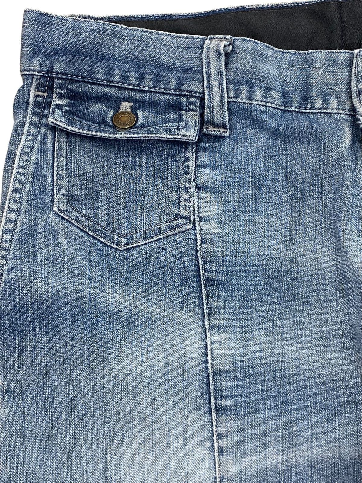 If Six Was Nine Vintage Japanese Blue House 3 Quaters Faded Jeans Style Size US 35 - 9 Thumbnail
