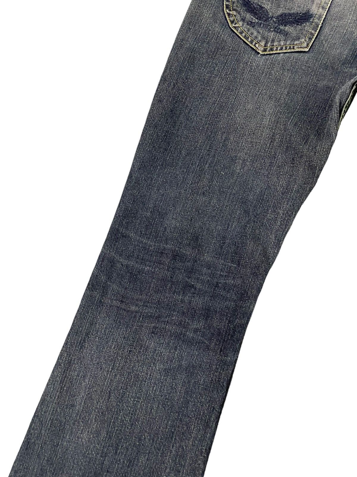 Japanese Brand Flare Jeans Nylaus Distress Low Rise Boot Cut 6🟦3 Size US 32 / EU 48 - 16 Thumbnail