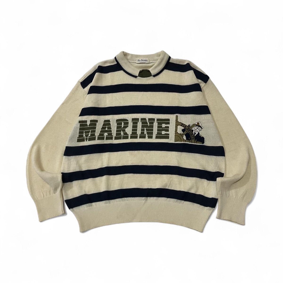 Japanese Brand Pia Sports Marine Knitwear Size US L / EU 52-54 / 3 - 1 Thumbnail
