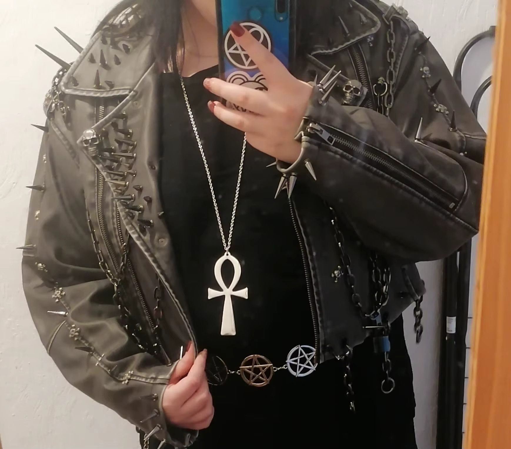 Designer × Japanese Brand Gothic Leather vintage Skull Jacket Size US M / EU 48-50 / 2 - 5 Thumbnail