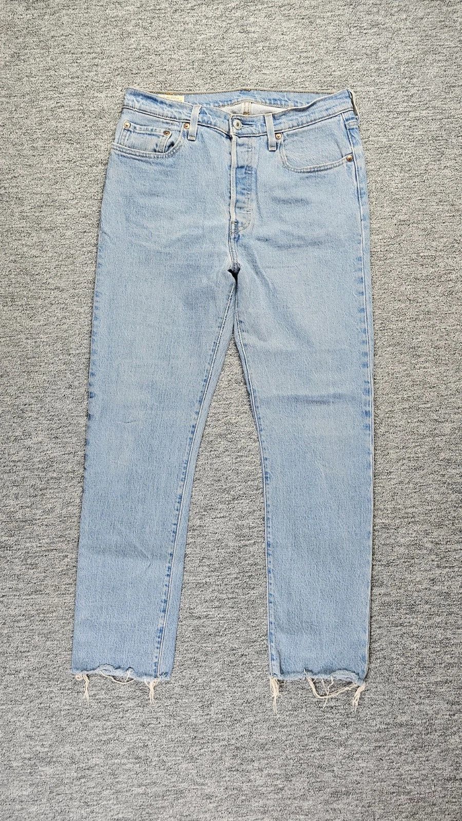 Levi's Levis Premium 501 Straight Jeans Women W29 L30 Light Wash Size 29" - 1 Thumbnail