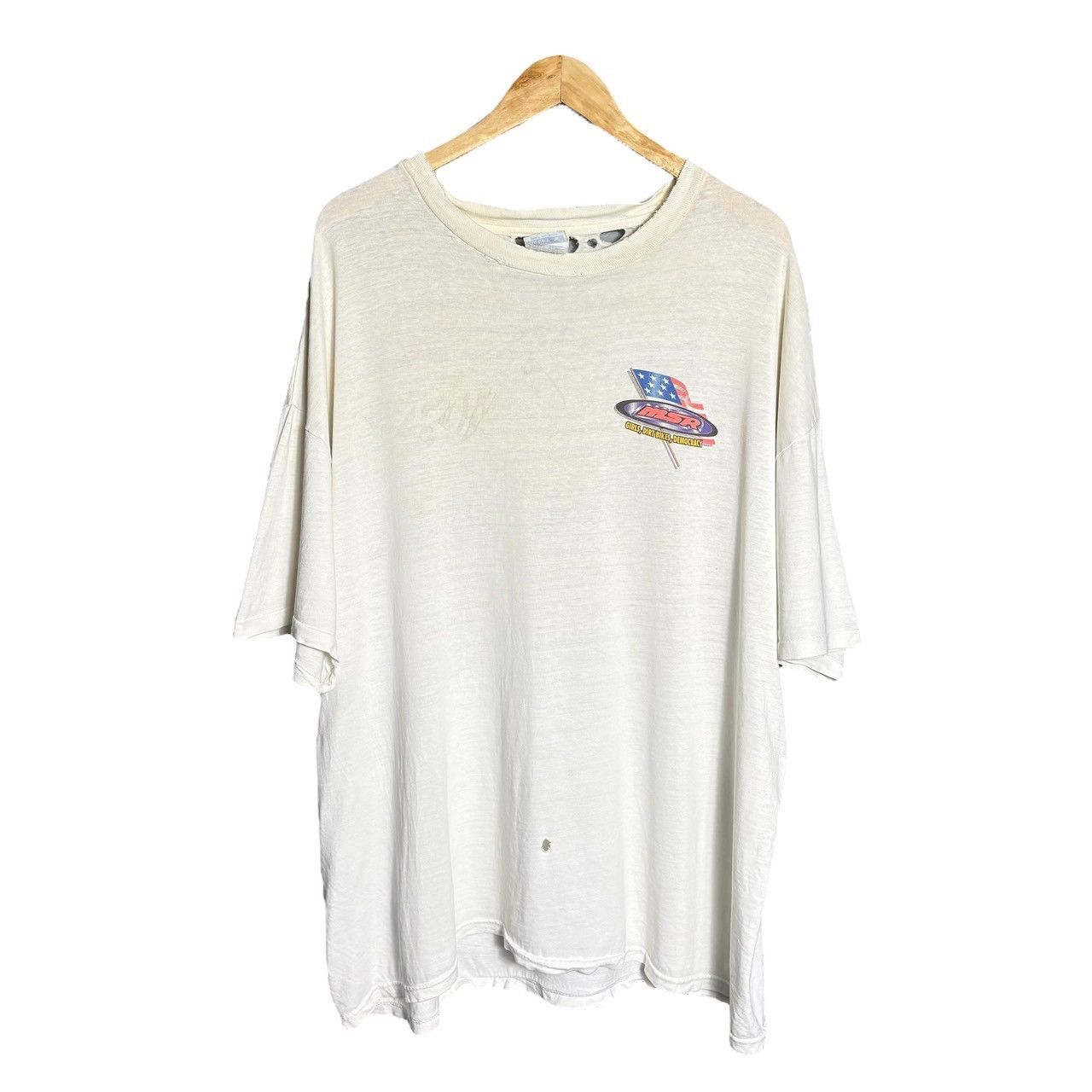 Vintage Vintage 90s Girls Dirt Bikes MSR Distressed T-Shirt / Honda Size US XXL / EU 58 / 5 - 2 Thumbnail