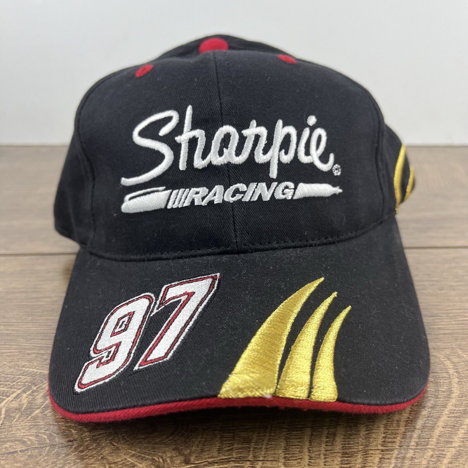 Other Kurt Busch Hat Sharpie Racing 97 Hat NASCAR Hat Black Hat Ad Size ONE SIZE - 2 Thumbnail