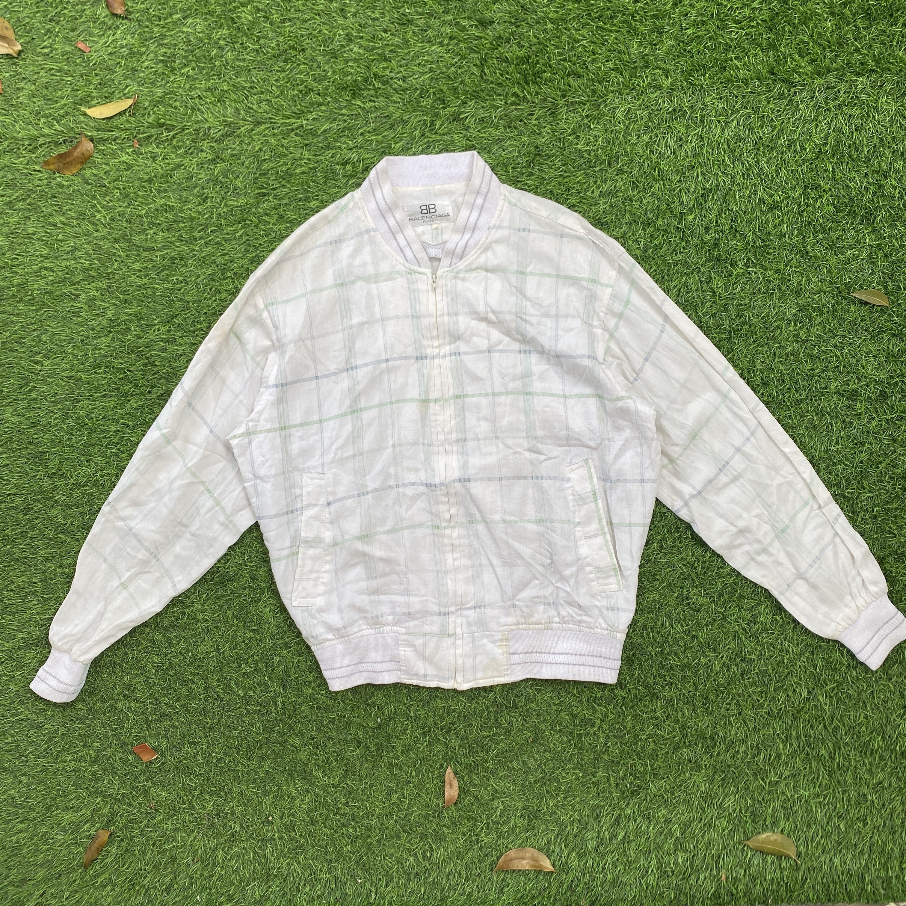 Balenciaga Vintage 90's Balenciaga Plaid Bomber Size US M / EU 48-50 / 2 - 1 Thumbnail