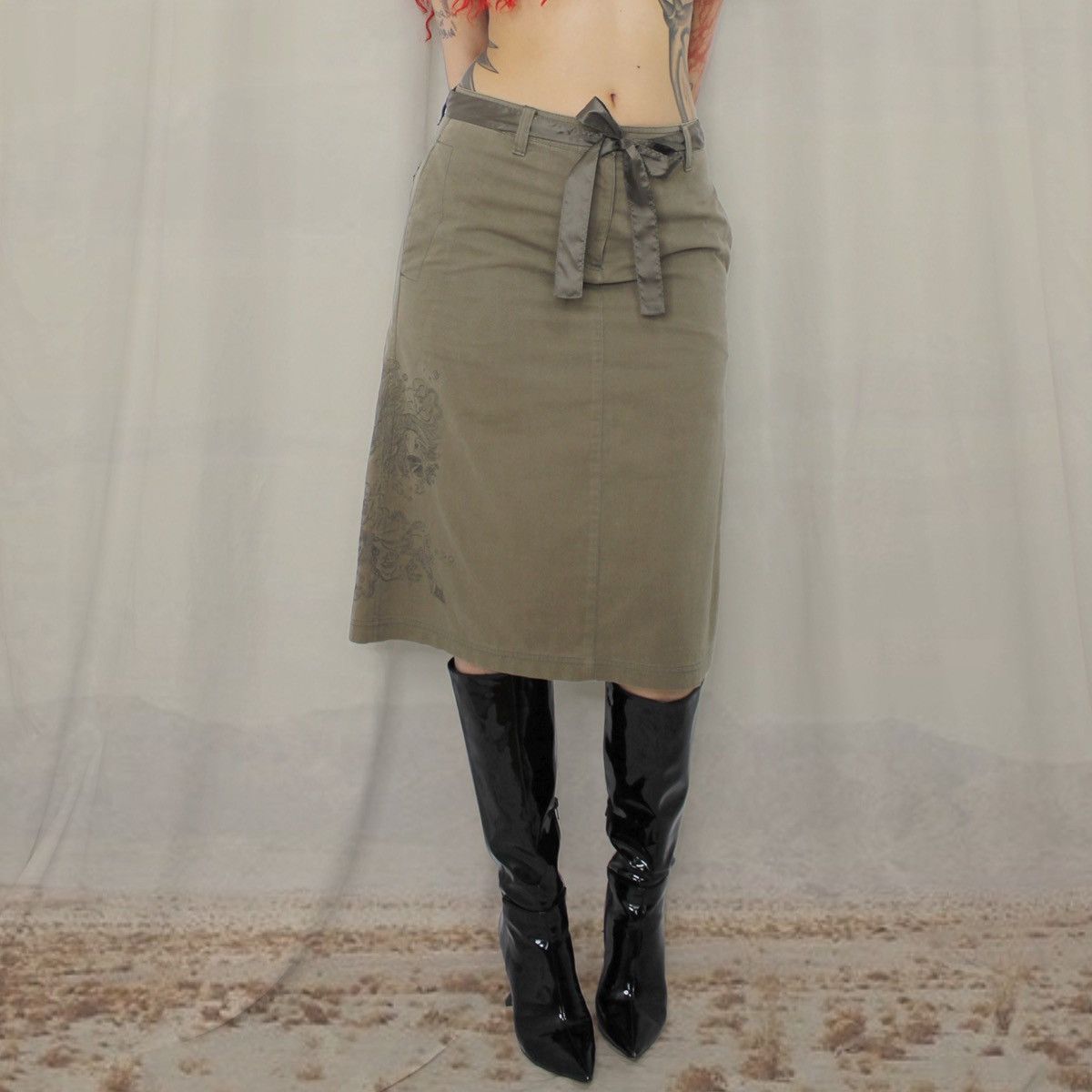 s.Oliver 🌱SAGE MIDI SKIRT🌱 Size 27" / US 4 / IT 40 - 1 Thumbnail
