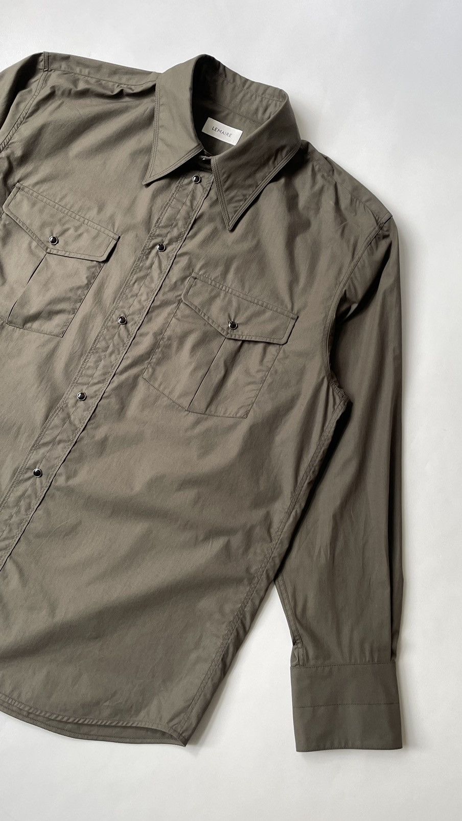 Lemaire S/S 24 ‘Espresso’ Cotton Western Shirt Size US L / EU 52-54 / 3 - 11 Thumbnail