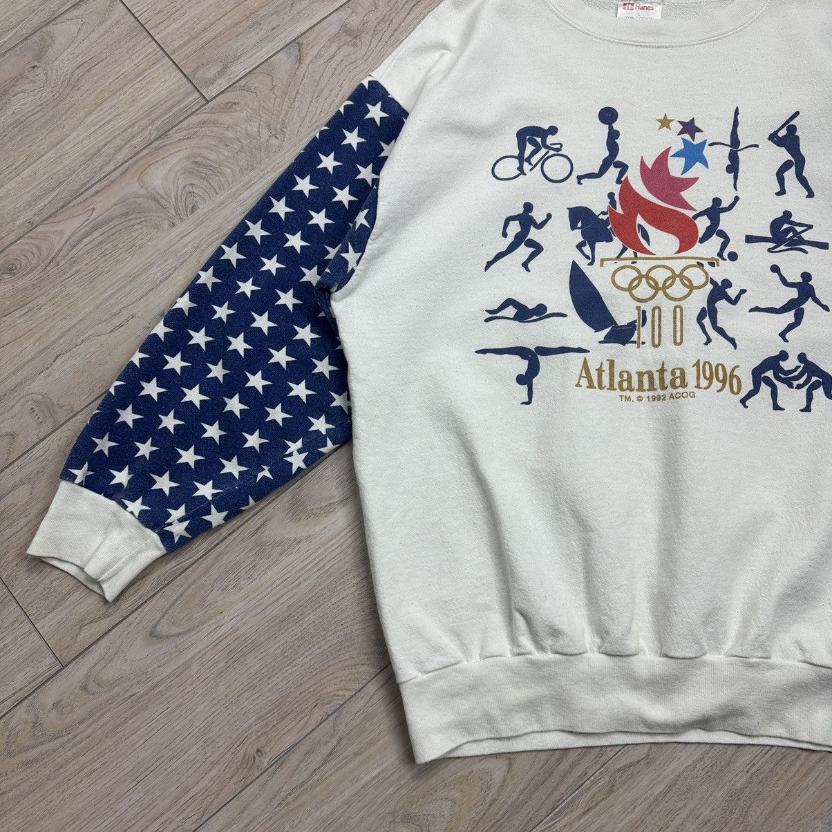 USA Olympics Vintage Atlanta Olympics 1996 USA Flag Crewneck Sweatshirt Size US L / EU 52-54 / 3 - 6 Thumbnail