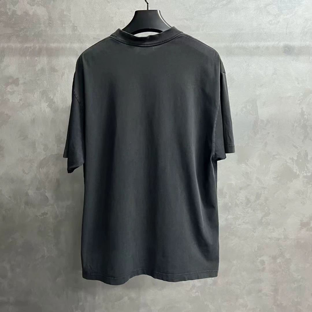 Balenciaga balenciaga black logo printed short sleeve t-shirt Size US M / EU 48-50 / 2 - 2 Thumbnail