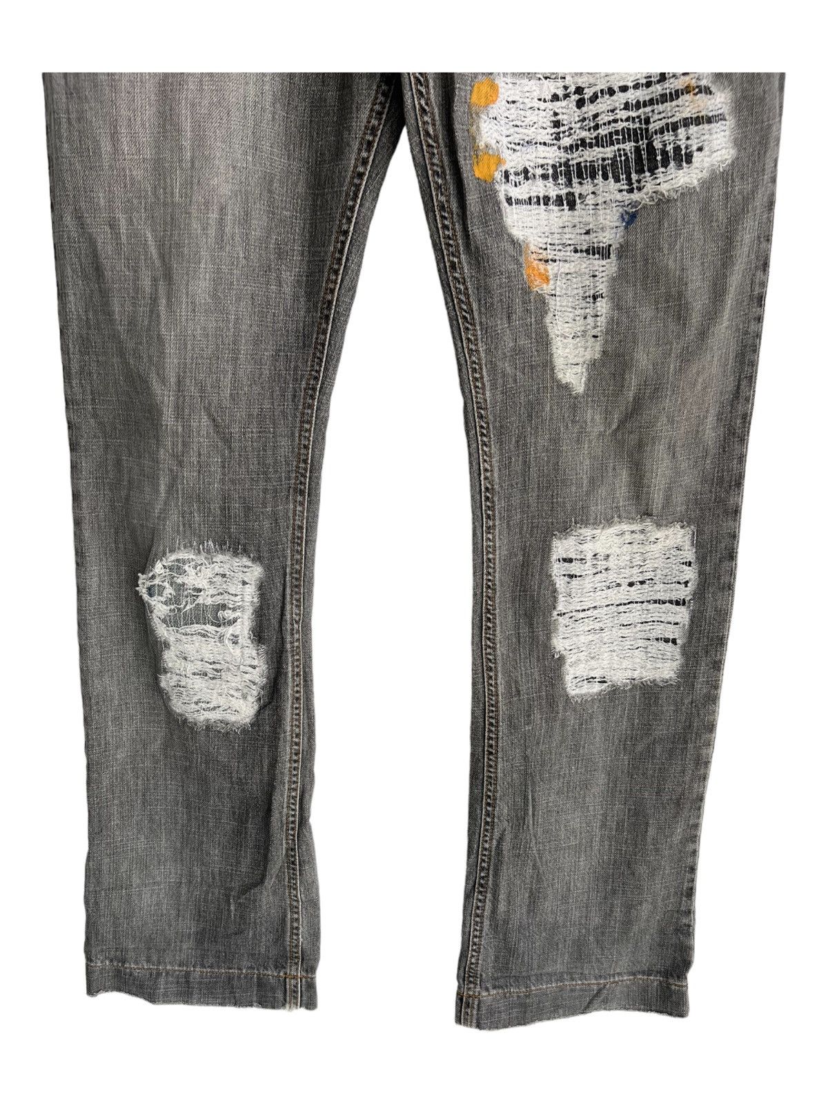 Dolce & Gabbana ARCHIVE D&G Sashiko Boro Runway Damaged Dirty Jeans Denim Size US 32 / EU 48 - 11 Thumbnail