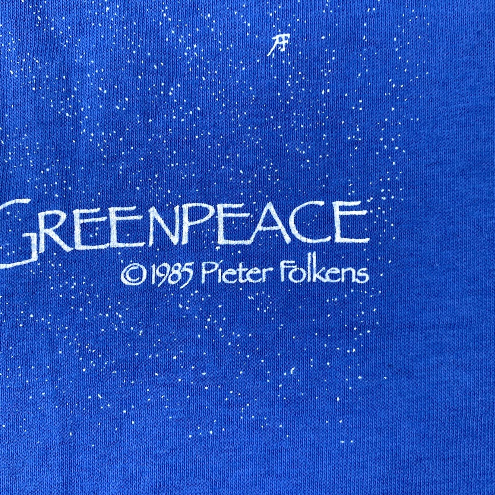 Anvil VINTAGE Greenpeace Shirt Mens Medium Blue Whale Single Stitch 1985 USA 80s Mens Size US M / EU 48-50 / 2 - 3 Thumbnail