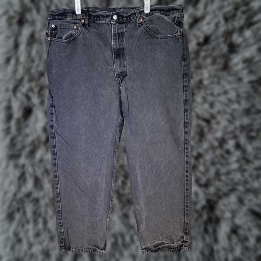 Levi's Levi's 550 Jeans Mens 42x30 Black Relaxed Fit Tapered Leg Denim Pants Y2K 00s Size US 42 / EU 58 - 1 Thumbnail