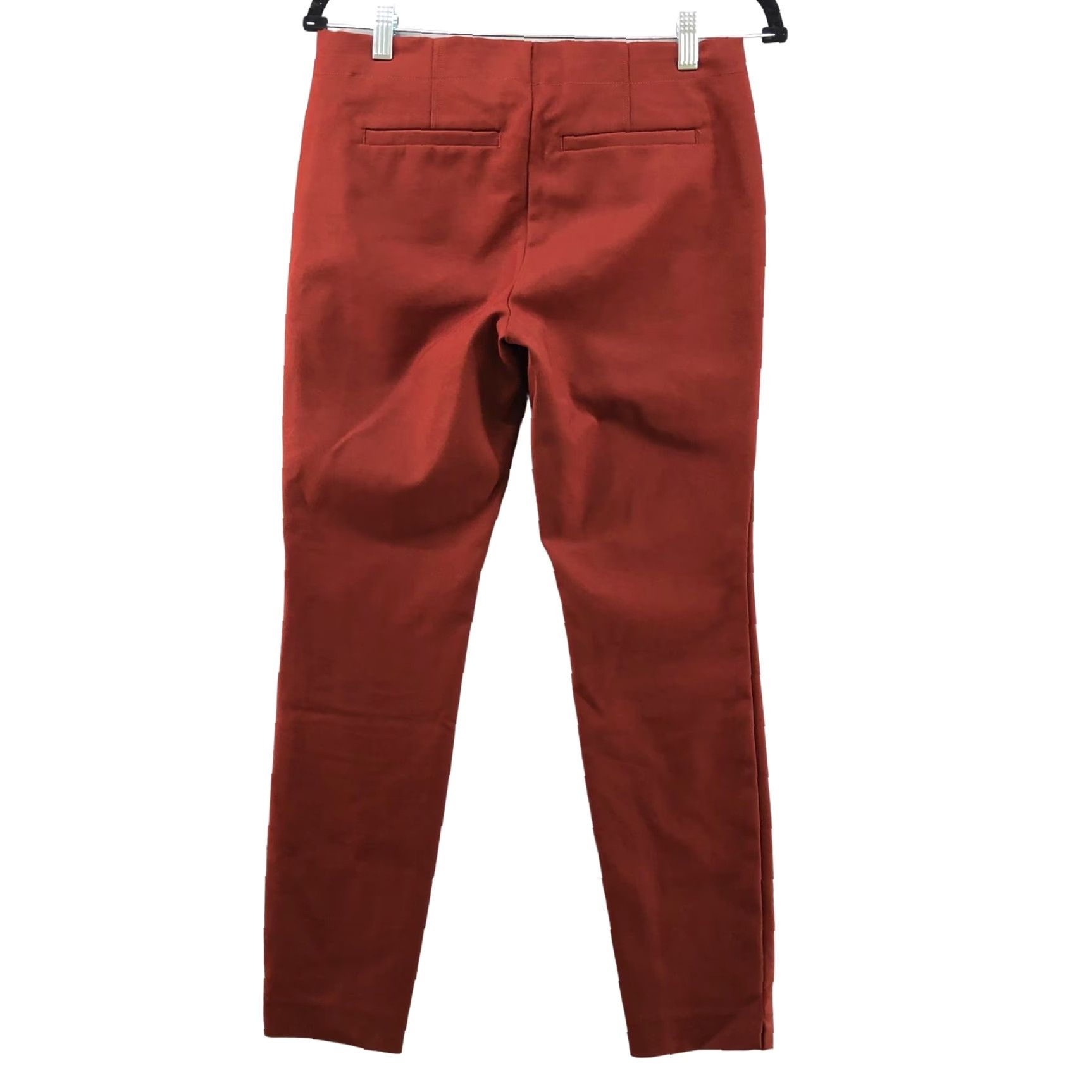 Vintage Ecru Dress Pants Womens Size 2 Skinny Pull On Slim Stretch Brown Flat Front Cotton Blend Dress Pants Women Size 26" / US 2 / IT 38 - 2 Thumbnail