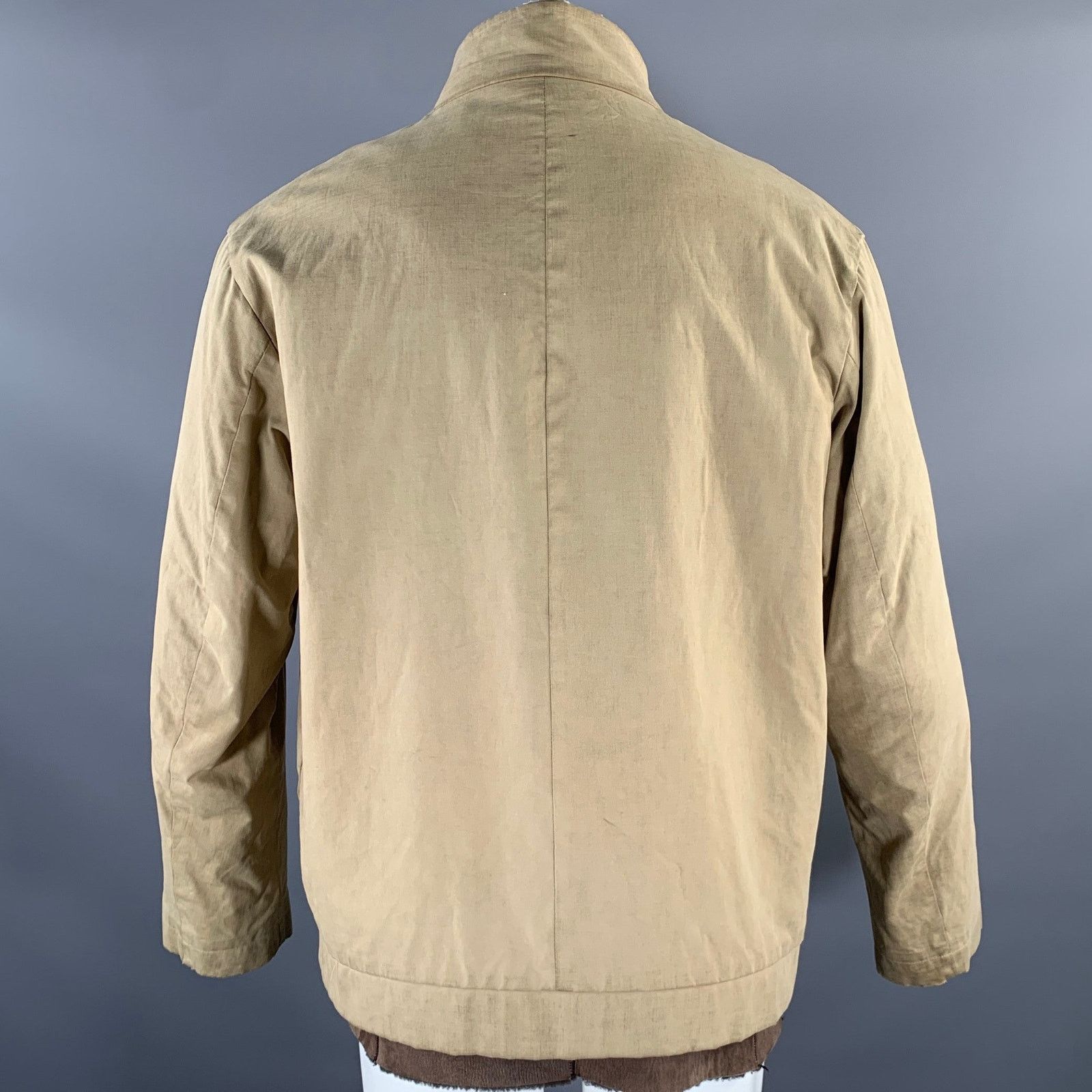Jil Sander JIL SANDER Size M Beige Brown Cotton Layered Suede Jacket Size US M / EU 48-50 / 2 - 4 Thumbnail