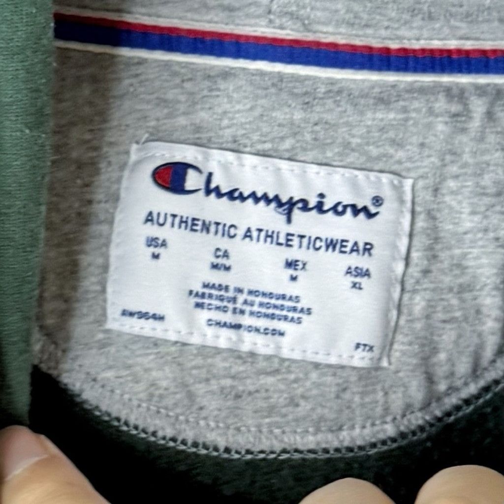 Champion CHAMPION Men's Hunter Green Hoodie w Grey Lining in Hood M Size US M / EU 48-50 / 2 - 5 Thumbnail