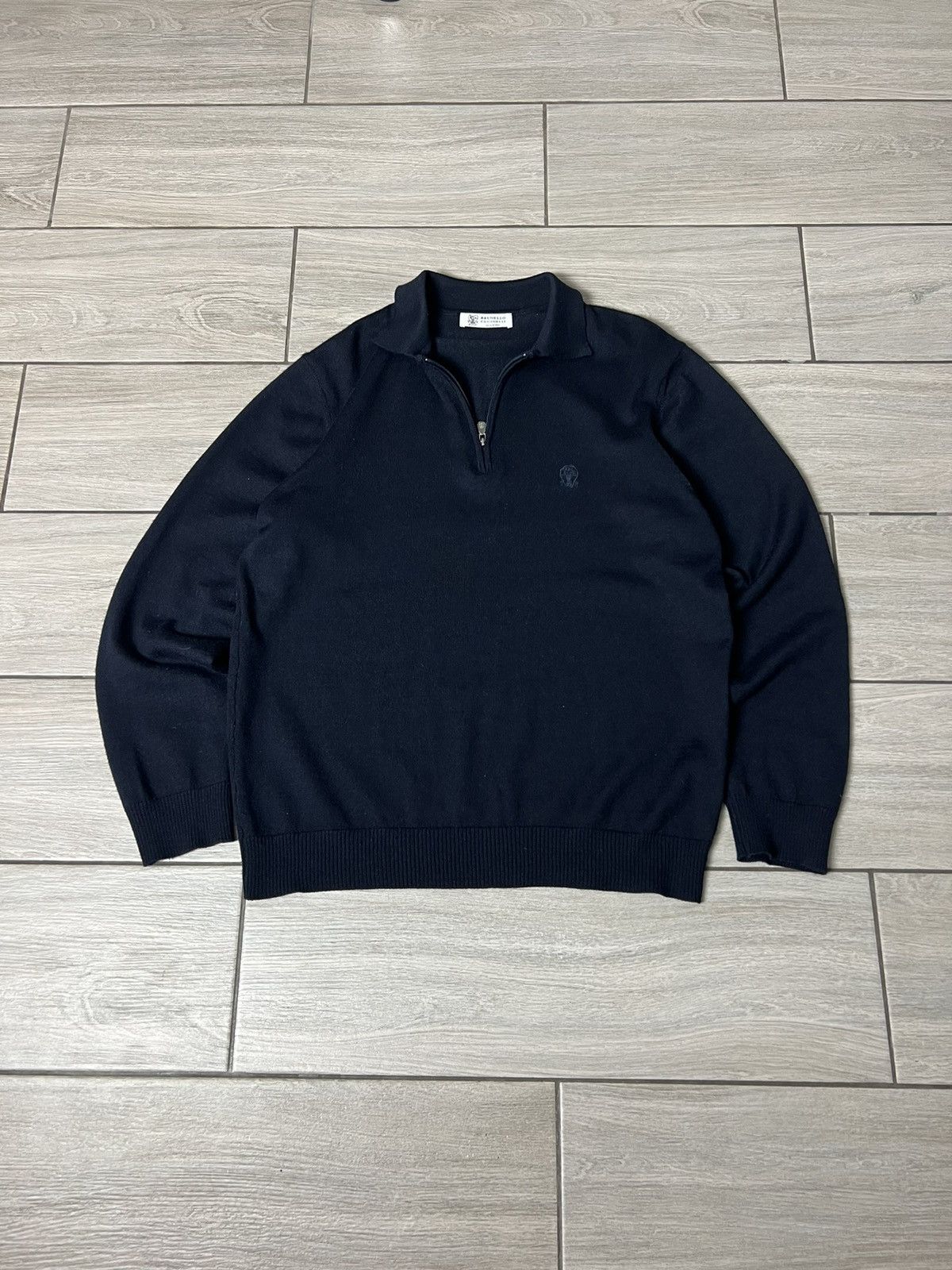 Brunello Cucinelli Brunello Cucinelli Wool Pullover Zip Old Money L Size Size US L / EU 52-54 / 3 - 7 Thumbnail