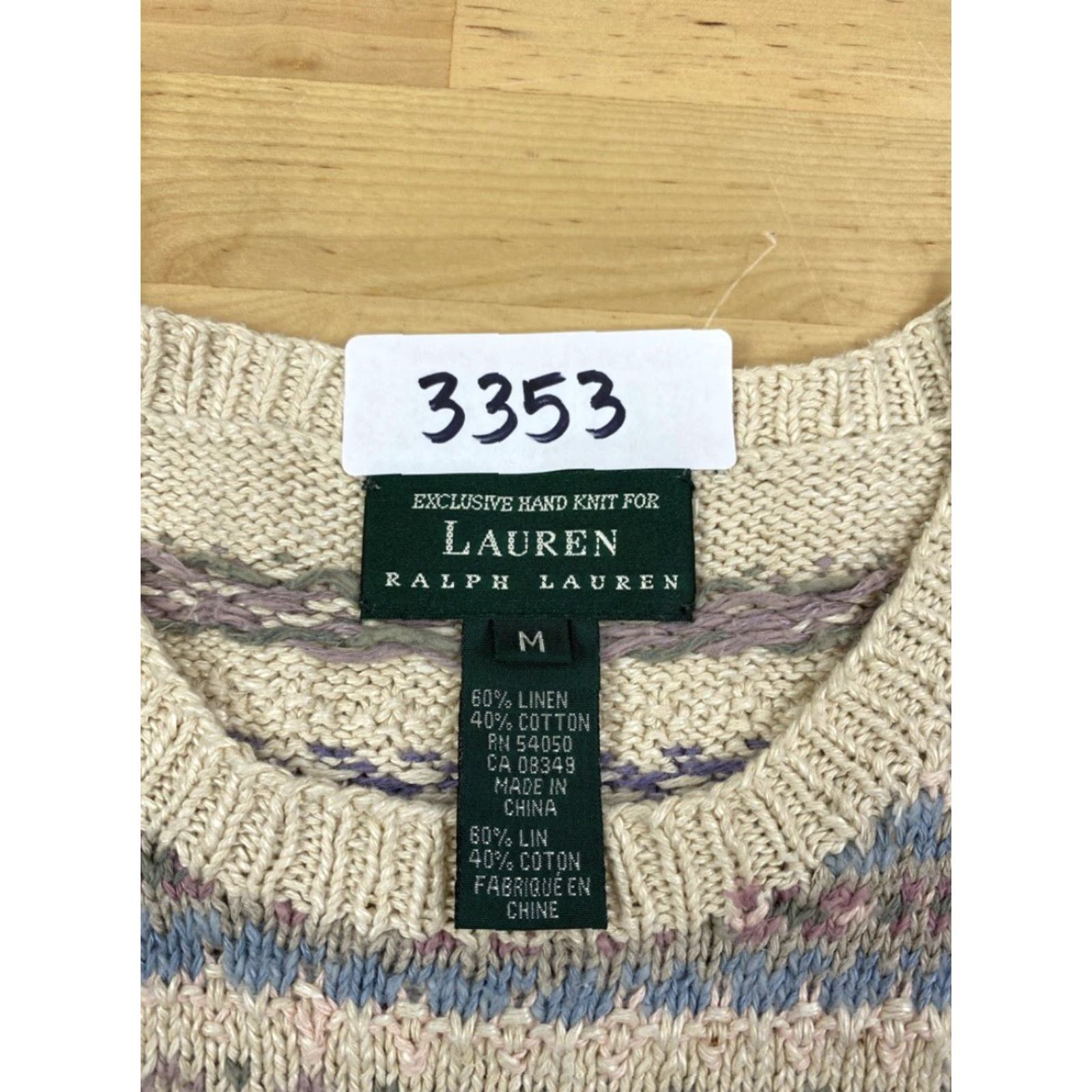 Ralph Lauren Lauren Ralph Lauren Shirt M Beige Floral Short Sleeve Knit T-Shirt Women, 3353 Size M / US 6-8 / IT 42-44 - 2 Thumbnail