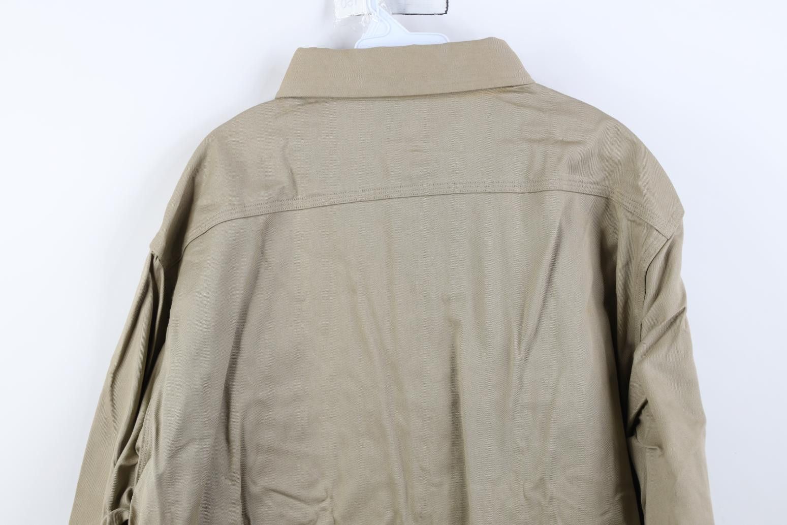 Carhartt Deadstock Vintage 90s Carhartt Button Shirt Khaki Tan USA Size US XXL / EU 58 / 5 - 14 Thumbnail