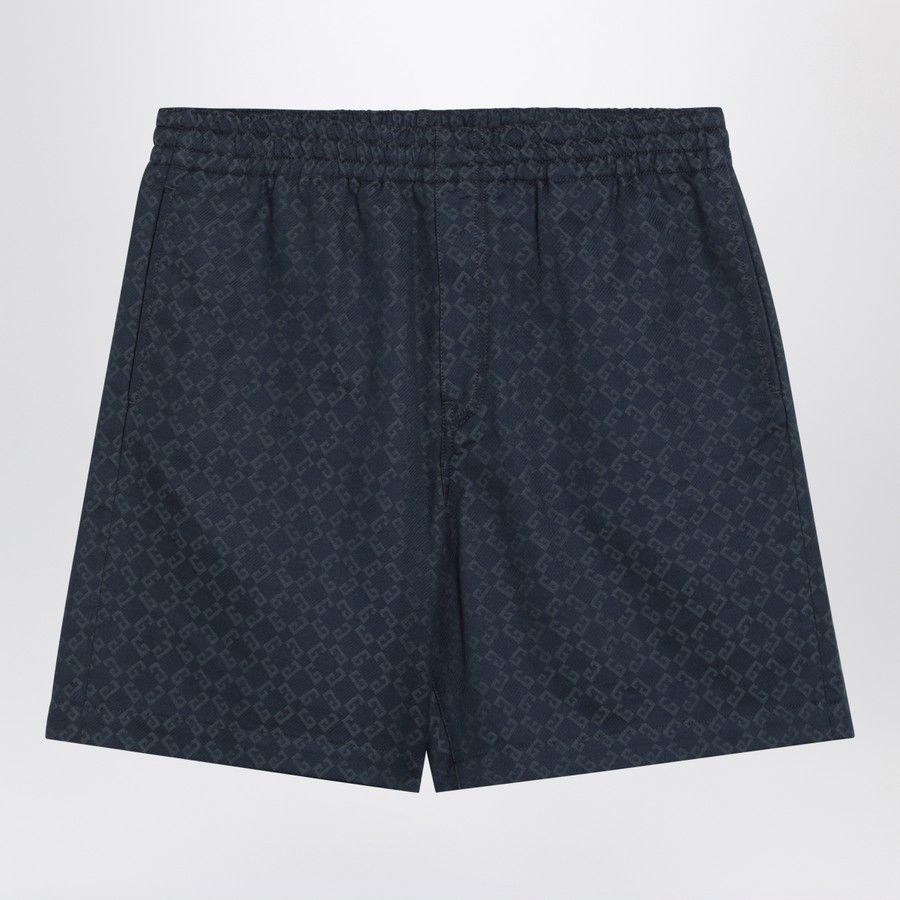 o1d2blof0325 Logo Print Short in Grey/Blue