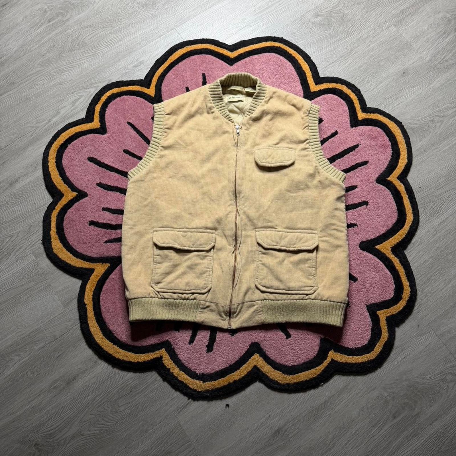 St. Johns Bay × Vintage Vintage 90’s St John’s Bay Corduroy Quilted Full Zip Vest Size US XL / EU 56 / 4 - 1 Thumbnail