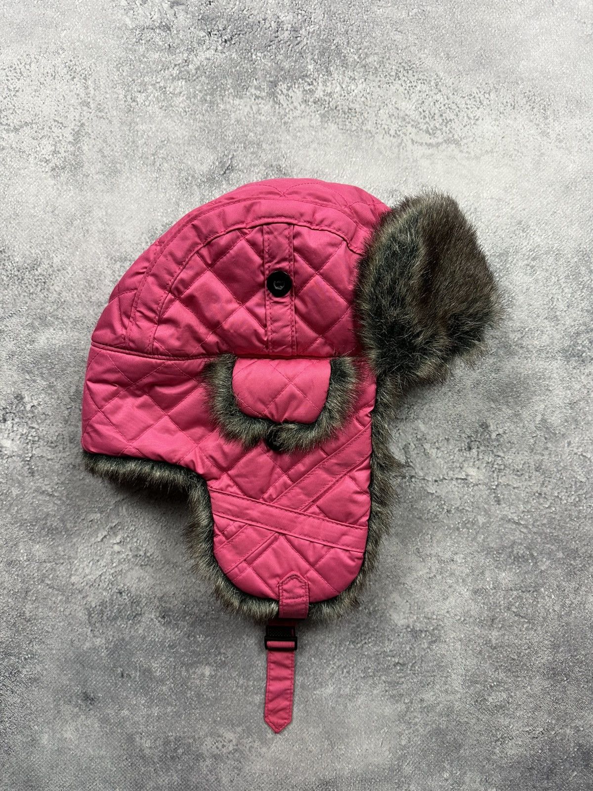 Barbour Vintage Barbour Ushanka Fuzzy Fur Trapper Hat Y2K Cap Rare Size ONE SIZE - 5 Thumbnail