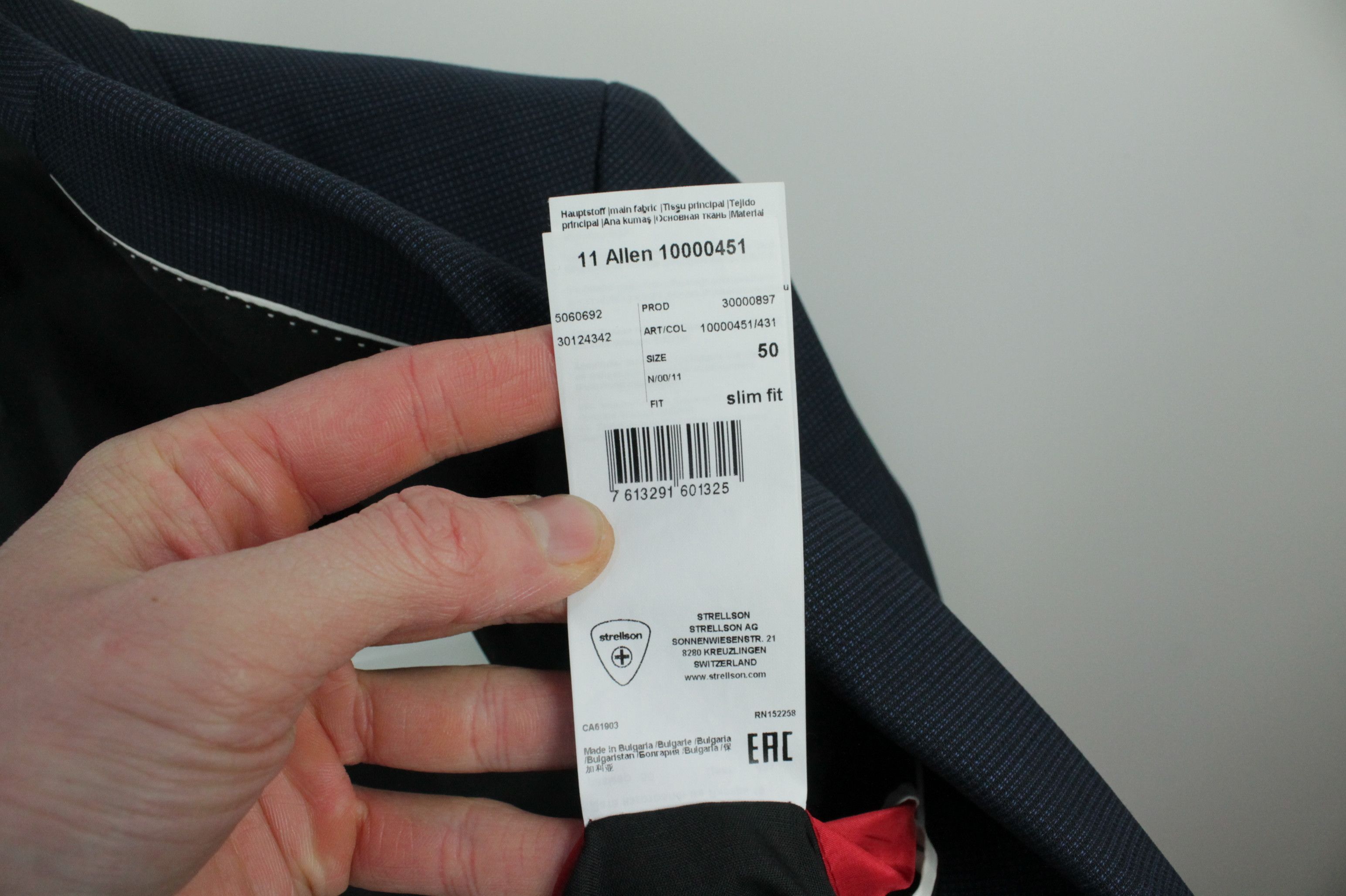 Strellson Strellson Allen Mercer Super 110' Wool Slim Fit Men's Suit Size 40R - 10 Thumbnail