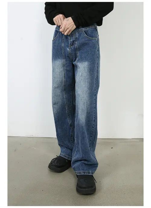 Other Washed loose straight-leg versatile casual jeans Size US 32 / EU 48 - 4 Thumbnail