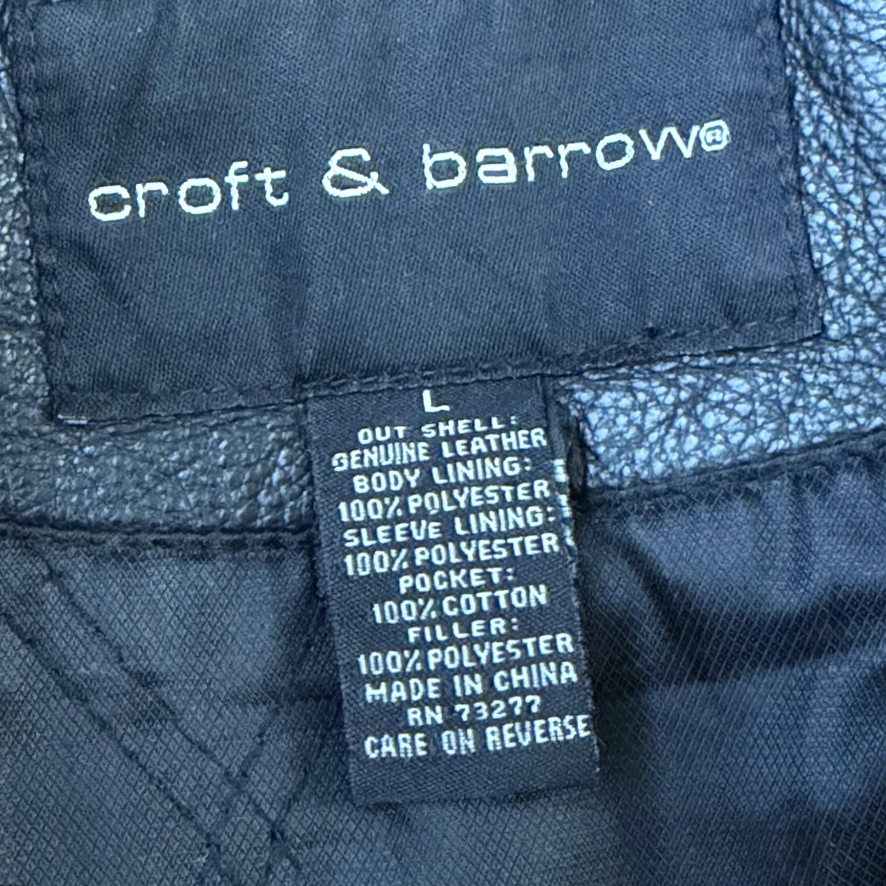 Croft & Barrow Croft & Barrow Jacket Mens L Black Leather Full Zip Pockets Lined Insulated Size US L / EU 52-54 / 3 - 3 Thumbnail