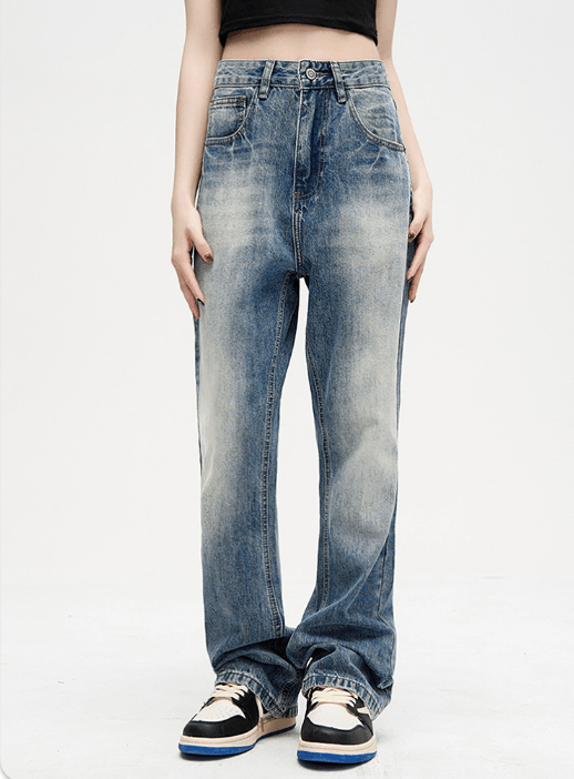 Japanese Brand × Jean Men's washed loose straight flared cleanfit jeans Size US 32 / EU 48 - 1 Thumbnail