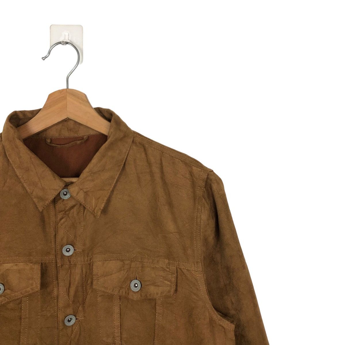 Japanese Brand 🔥VINTAGE SUEDE LEATHER CROPPED JACKET GU JAPAN ISSEY MIYAKE Size US L / EU 52-54 / 3 - 5 Thumbnail