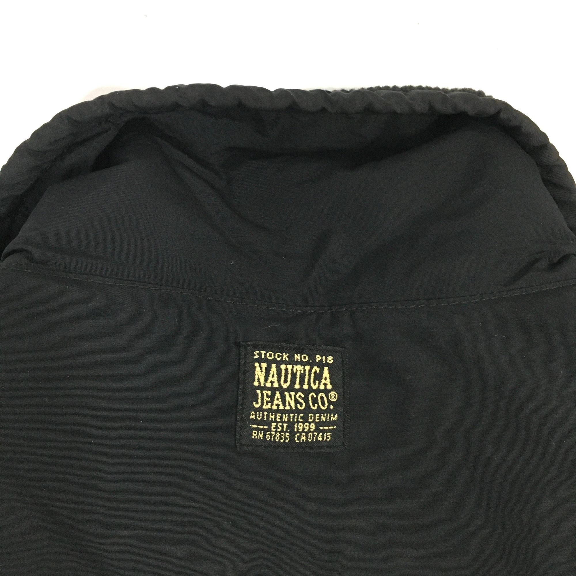 Nautica Vtg NAUTICA Jeans Black Nylon Puffer TRUCKER Jacket Size US XL / EU 56 / 4 - 7 Thumbnail
