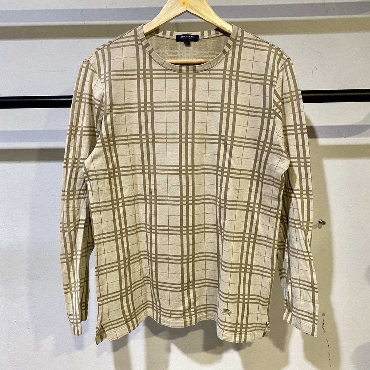 Burberry Burberry London Nova Checked Long Sleeve T-Shirt Size US M / EU 48-50 / 2 - 1 Thumbnail