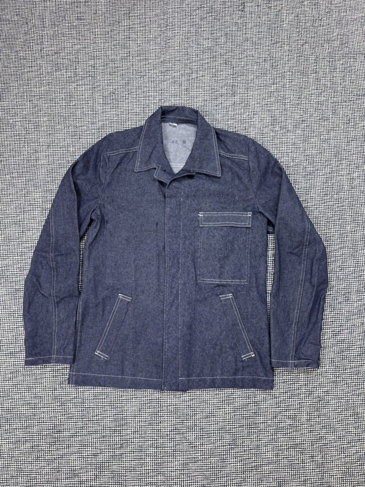 Le Laboureur rare 70s Adolphe Lafont French work zip denim jacket chore Size US M / EU 48-50 / 2 - 2 Thumbnail