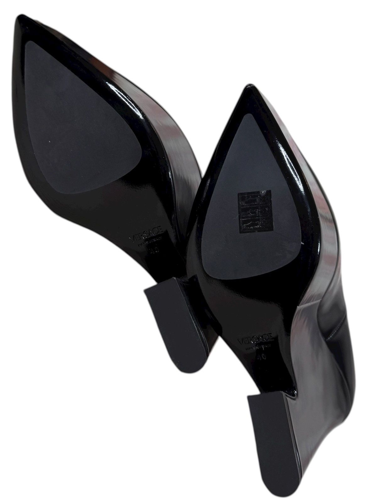 Versace Versace Black Patent Leather Platform Heels Size US 10 / IT 40 - 9 Thumbnail